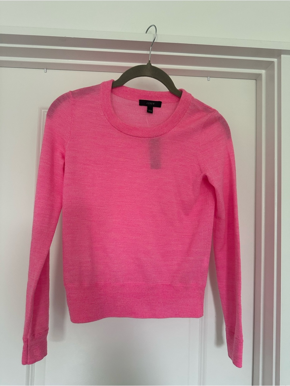 J. Crew Bright Pink Crewneck Sweater